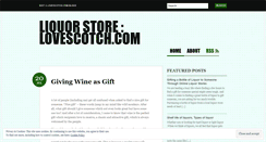 Desktop Screenshot of lovescotchliquor.wordpress.com