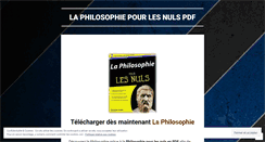 Desktop Screenshot of laphilosophiepourlesnulspdf.wordpress.com