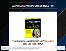 Tablet Screenshot of laphilosophiepourlesnulspdf.wordpress.com