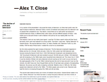 Tablet Screenshot of alexthomasclose.wordpress.com