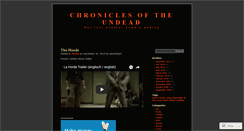 Desktop Screenshot of chroniclesoftheundead.wordpress.com