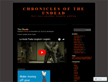 Tablet Screenshot of chroniclesoftheundead.wordpress.com