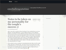 Tablet Screenshot of onechallengeatatime.wordpress.com