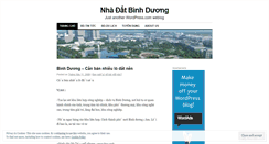 Desktop Screenshot of nhadatbinhduong.wordpress.com