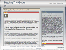 Tablet Screenshot of keepingthegloveson.wordpress.com