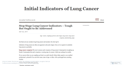 Desktop Screenshot of lungcancersymptom92.wordpress.com