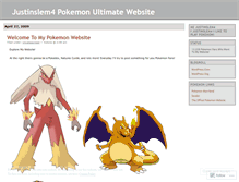 Tablet Screenshot of justinslem4pokemon.wordpress.com