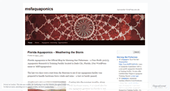 Desktop Screenshot of msfaquaponics.wordpress.com