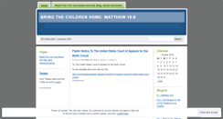Desktop Screenshot of bringthechildrenhome.wordpress.com