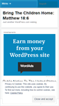 Mobile Screenshot of bringthechildrenhome.wordpress.com