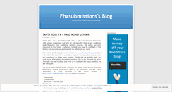 Desktop Screenshot of fhasubmissions.wordpress.com