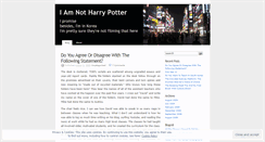 Desktop Screenshot of iamnotharrypotter.wordpress.com