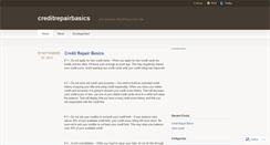 Desktop Screenshot of creditrepairbasics.wordpress.com