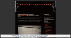 Desktop Screenshot of carrierespatrimoine.wordpress.com
