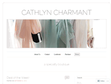 Tablet Screenshot of cathlyncharmant.wordpress.com