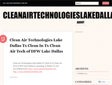 Tablet Screenshot of cleanairtechnologieslakedallastx.wordpress.com