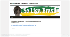 Desktop Screenshot of manifestoemdefesadademocracia.wordpress.com