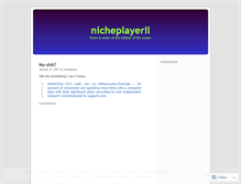 Tablet Screenshot of nicheplayer.wordpress.com