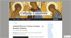 Desktop Screenshot of catholiccommons.wordpress.com