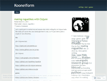 Tablet Screenshot of kooneiform.wordpress.com