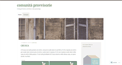 Desktop Screenshot of comunitaprovvisorie.wordpress.com