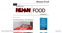 Desktop Screenshot of humanfood.wordpress.com