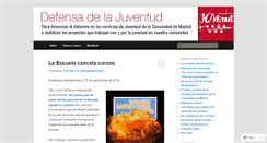 Desktop Screenshot of defensadelajuventud.wordpress.com