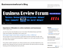 Tablet Screenshot of businessreviewforum.wordpress.com