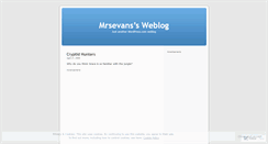 Desktop Screenshot of mrsevans.wordpress.com