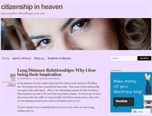 Tablet Screenshot of citizenshiptoheaven.wordpress.com