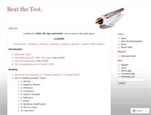 Tablet Screenshot of beatthetest.wordpress.com