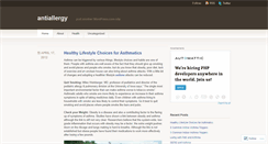 Desktop Screenshot of antiallergy.wordpress.com