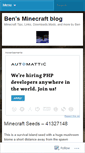 Mobile Screenshot of bensminecraftblog.wordpress.com