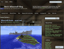 Tablet Screenshot of bensminecraftblog.wordpress.com