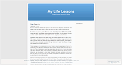 Desktop Screenshot of mylifelessons.wordpress.com