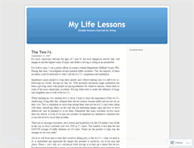 Tablet Screenshot of mylifelessons.wordpress.com