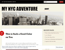 Tablet Screenshot of mynycadventure.wordpress.com