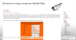 Desktop Screenshot of everyoneiswrongexceptme.wordpress.com