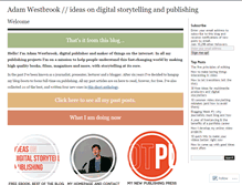 Tablet Screenshot of adamwestbrook.wordpress.com