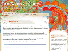 Tablet Screenshot of justsouthofsanity.wordpress.com