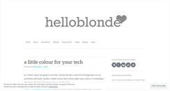 Desktop Screenshot of helloblonde.wordpress.com