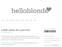 Tablet Screenshot of helloblonde.wordpress.com
