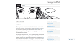 Desktop Screenshot of designedtall.wordpress.com