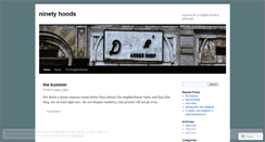 Desktop Screenshot of ninetyhoods.wordpress.com