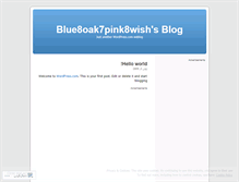 Tablet Screenshot of blue8oak7pink8wish.wordpress.com