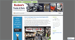 Desktop Screenshot of busbeetruckparts.wordpress.com