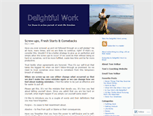 Tablet Screenshot of delightfulwork.wordpress.com