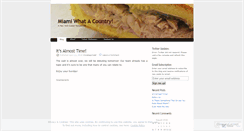 Desktop Screenshot of miamiwhatacountry.wordpress.com