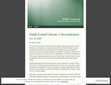 Tablet Screenshot of hadithcommunity.wordpress.com