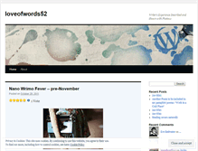 Tablet Screenshot of loveofwords52.wordpress.com